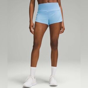 Lululemon Speed Up High-Rise Lined Short 2.5" in Aero Blue, Sz 4